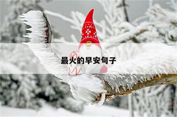 最火的早安句子