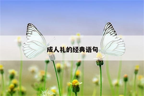 成人礼的经典语句