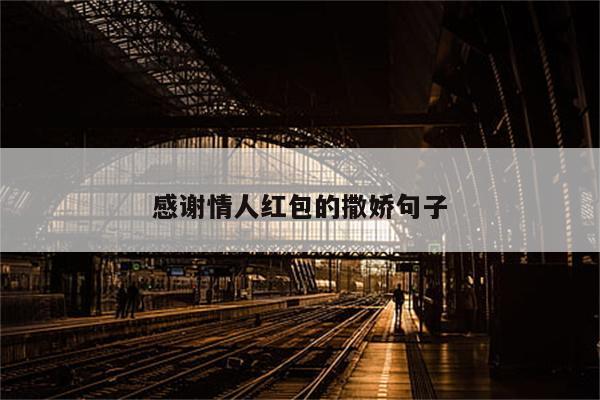 感谢情人红包的撒娇句子