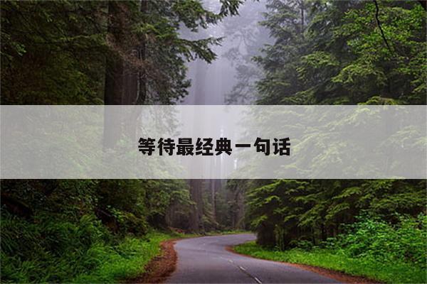 等待最经典一句话