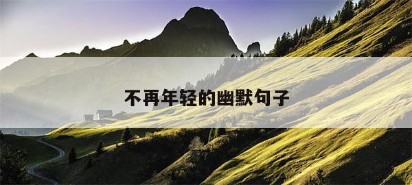 不再年轻的幽默句子