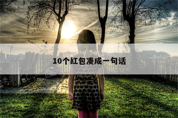 10个红包凑成一句话
