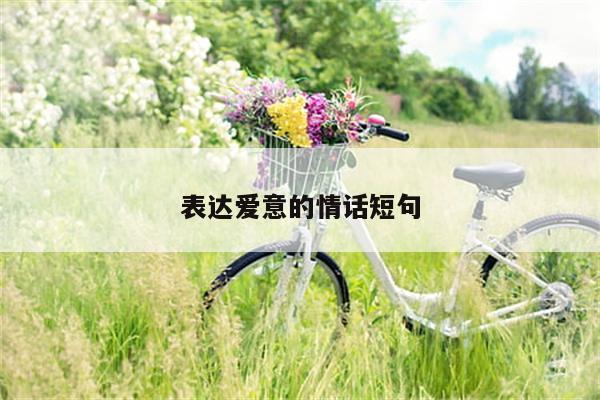 表达爱意的情话短句