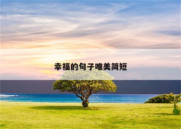 幸福的句子唯美简短
