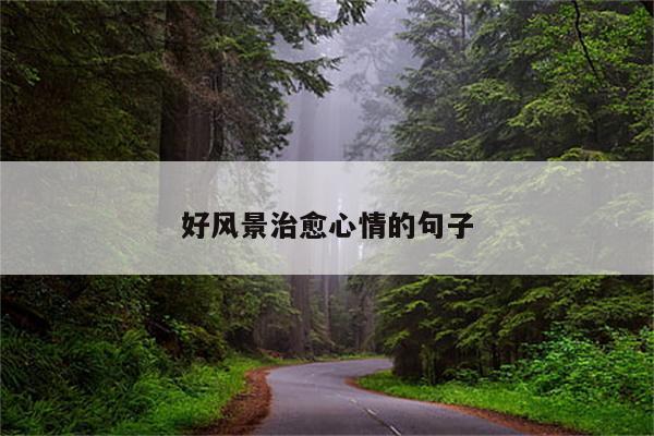 好风景治愈心情的句子