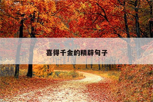 喜得千金的精辟句子