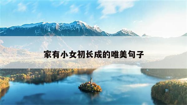 家有小女初长成的唯美句子