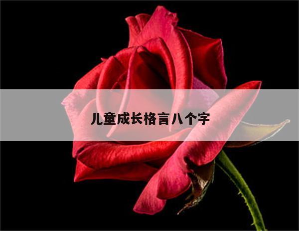 儿童成长格言八个字