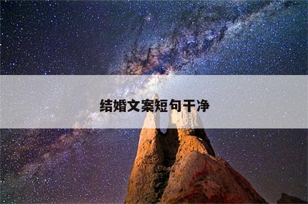 结婚文案短句干净
