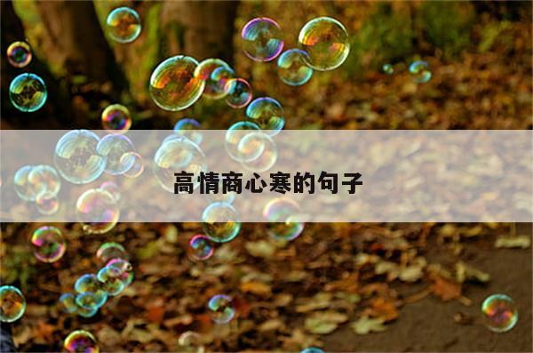 高情商心寒的句子
