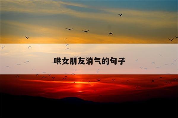 哄女朋友消气的句子