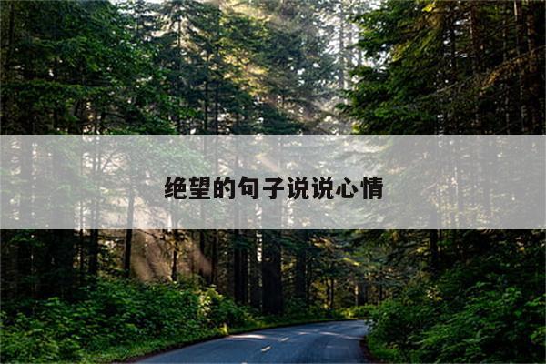绝望的句子说说心情